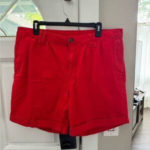 St. John’s red shorts size 16